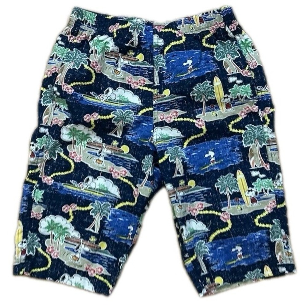 Reyn Spooner x Peanuts Bloomer Shorts Snoopy Surfing Hawaiian Kids Boys sz 4 21"